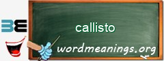 WordMeaning blackboard for callisto